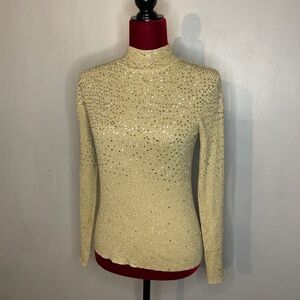 Once 1 Again Metallic Sequin Women’s Sweater Size M